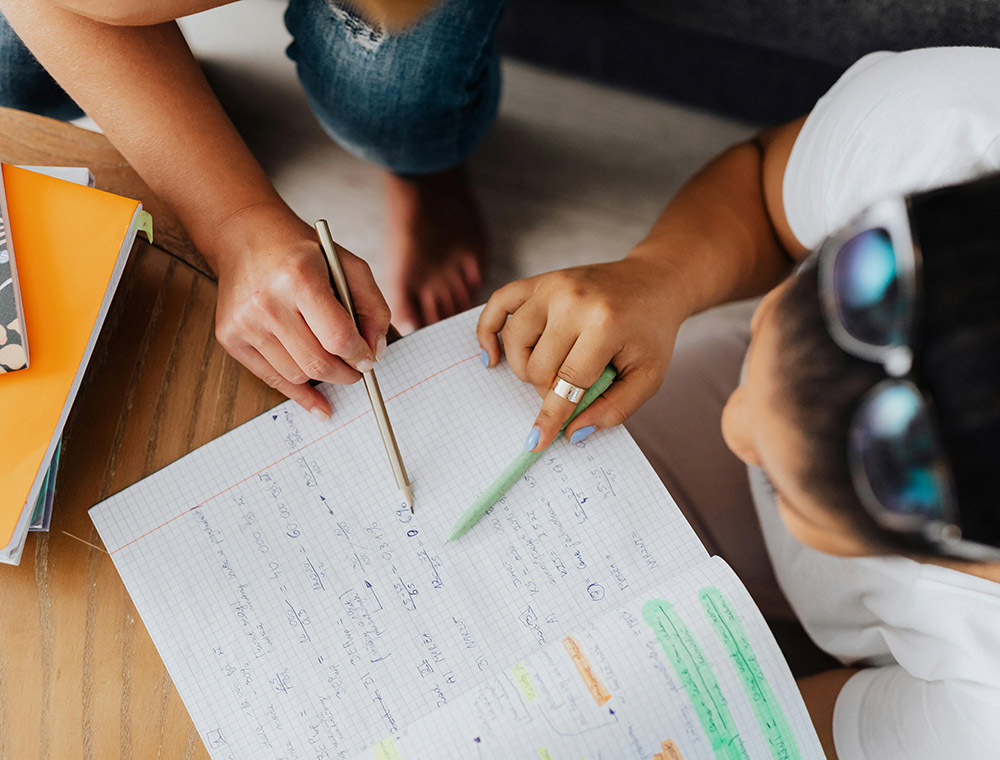 tutoring student